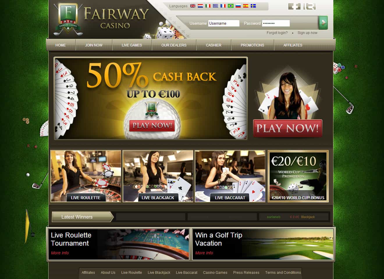 Fairway Live casino