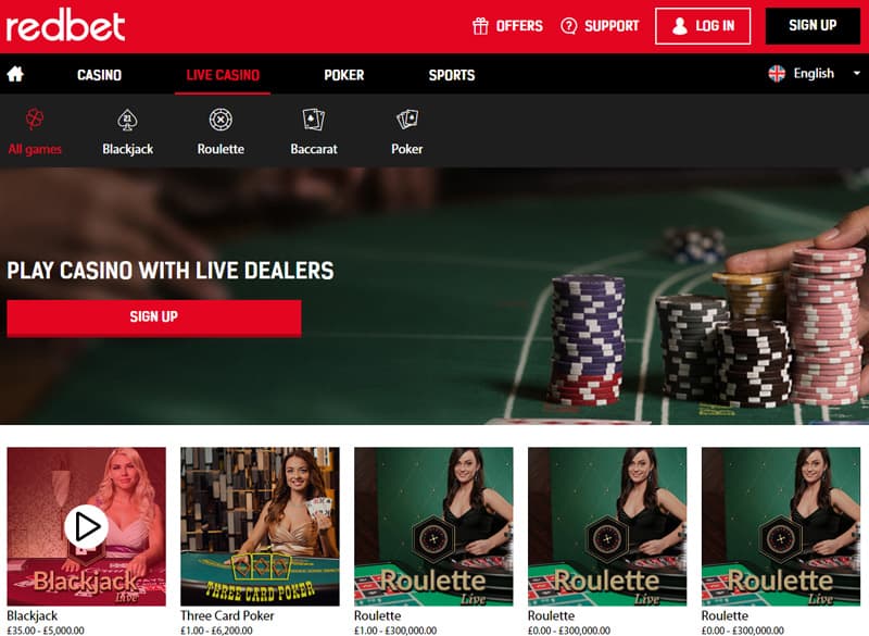 redbet live casino