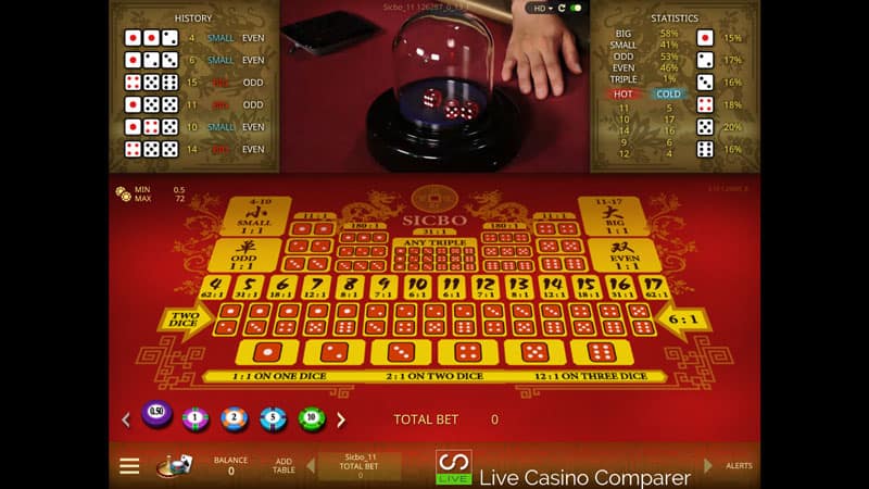 Microgaming live casino Sic Bo