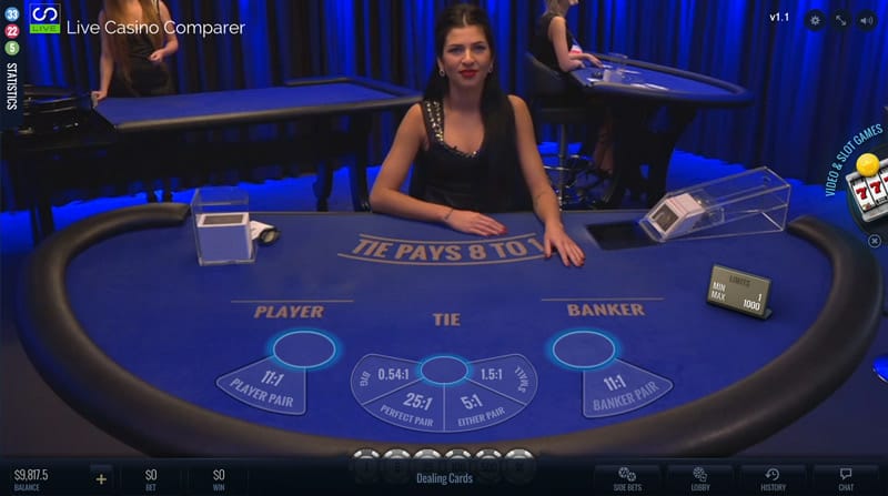 Luckystreak live baccarat