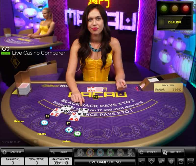 William Hill Macau Blackjack