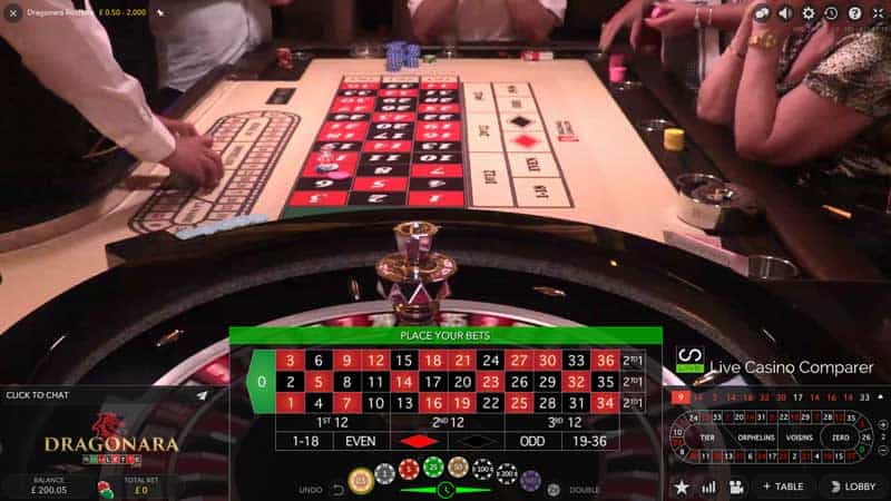 Draganara live streamed roulette