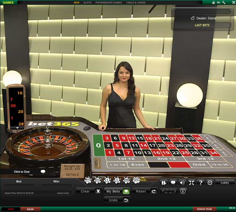 Bet365 dedicated roulette