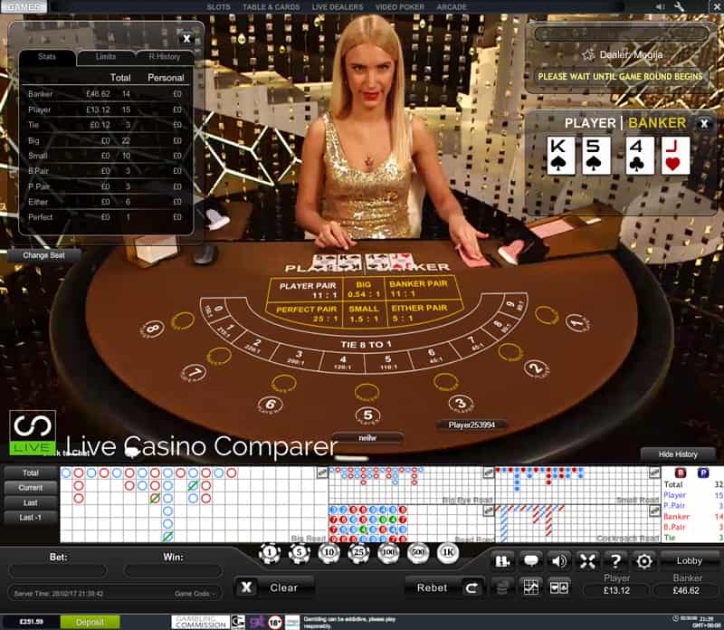playtech's new live casino studio Grand baccarat table