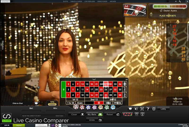 playtech's new live casino studio Grand Roulette table