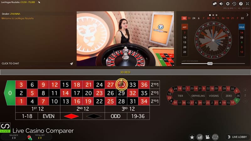 leo vegas dedicated live roulette classic mode