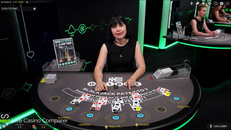 Unibet Dedicated Blackjack