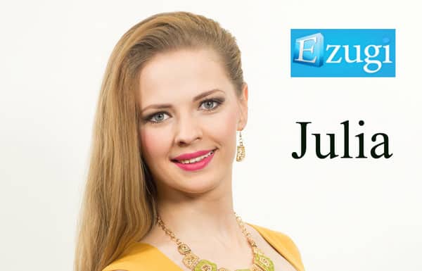 Julia live dealer at Ezugi