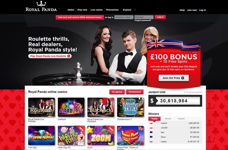 royal panda live casino