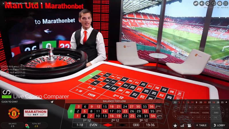 manchester united live casino