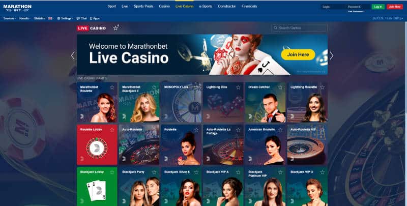 marathonbet live casino