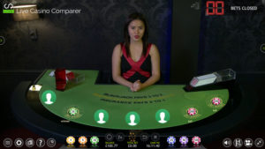 extreme live blackjack - green table