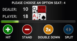 extreme live blackjack - decision box