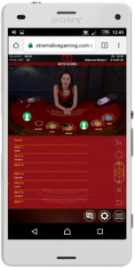 exteeme live blackjack mobile portrait mode