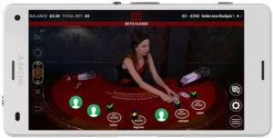 extreme live blackjack - mobile phone