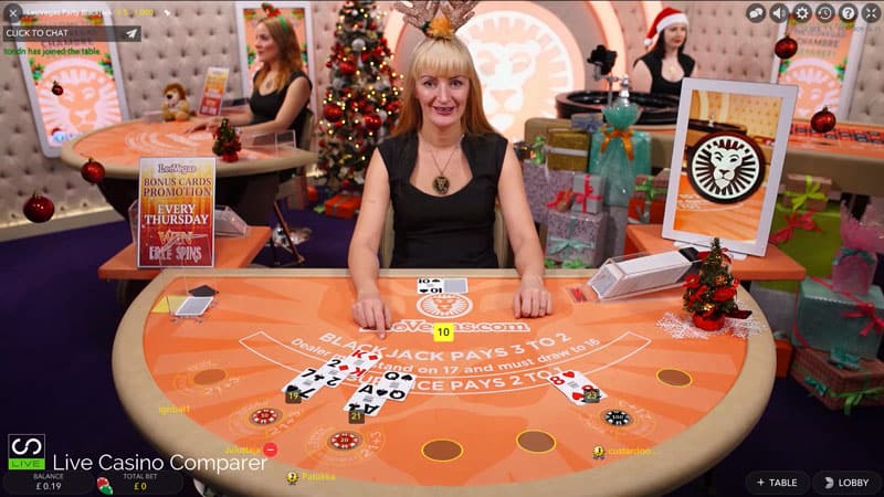 Leovegas Xmas Live dealer