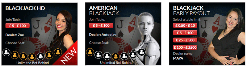 Visionary igaming live blackjack games