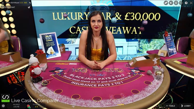 william Hill vegas Xmas Live Dealer