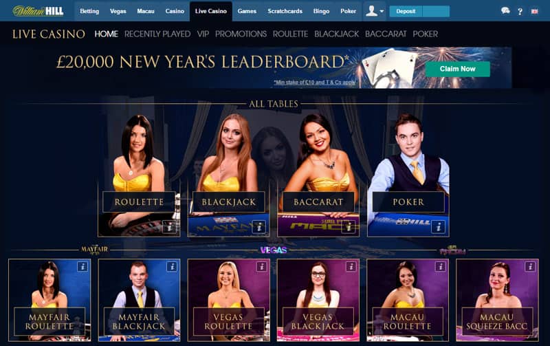 william hill leaderboard