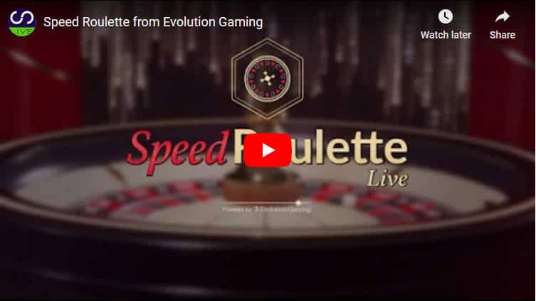 evo speed roulette video