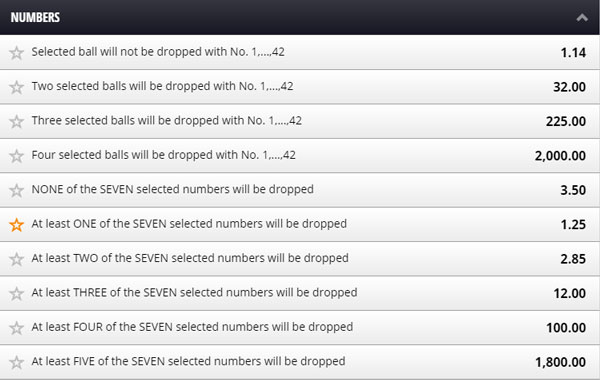 betgames lucky 7 numbers
