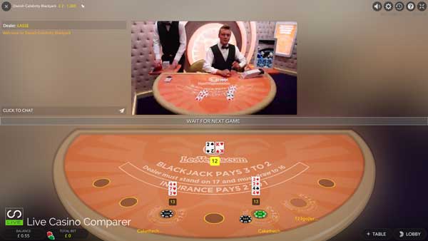 dansk celebrity blackjack mixed mode