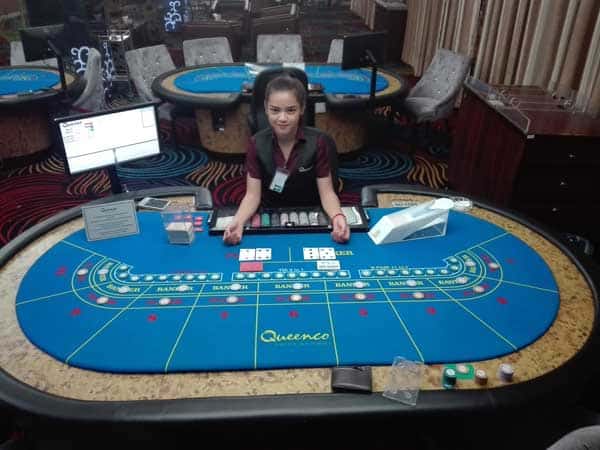 OTT Baccarat Table with a dealer