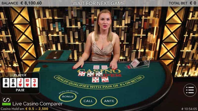 Live Casino Holdem on Smartphone