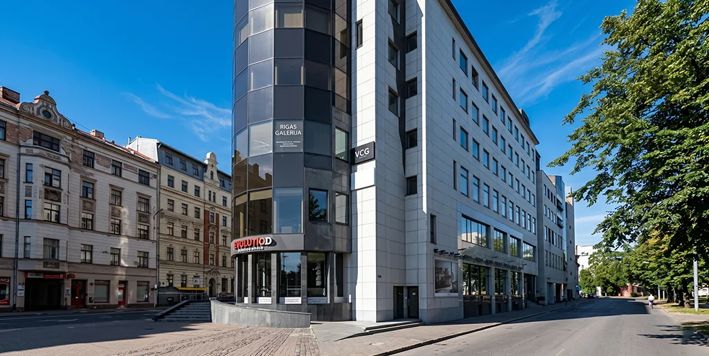 Exterior view of the Evolution Gaming office building in Riga