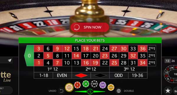 Spin Now on Live Roulette