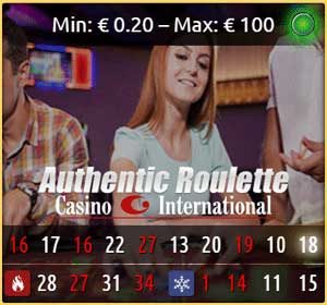 Authentic Casino INternational Roulette