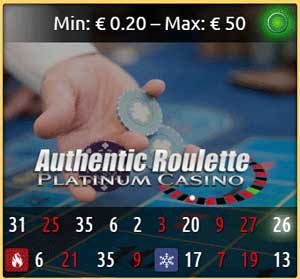 Authentic Platinum Roulette