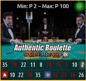 Authentic superieur roulette