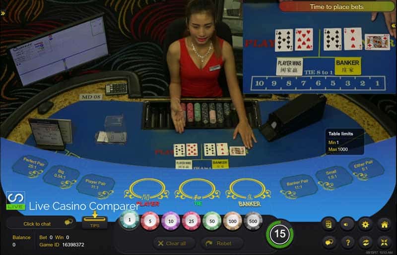 Queenco LIve Streamed Baccarat