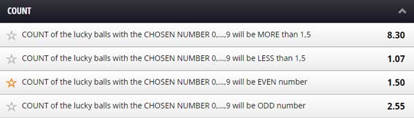 Betgames Lucky 6 Count Bet