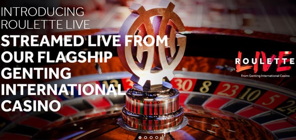 Roulette live from genting International Casino