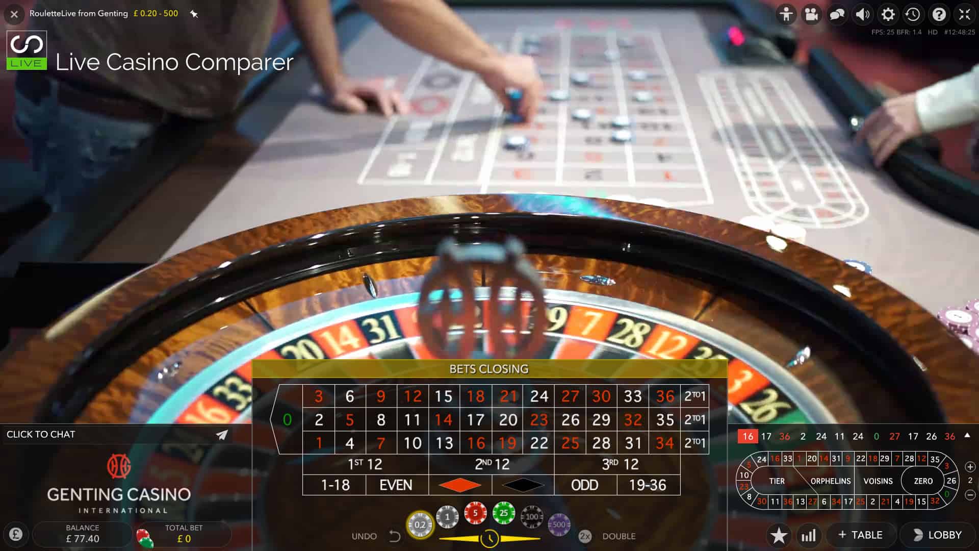 Genting Dual Play Roulette