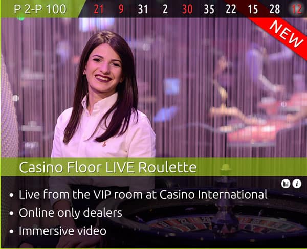 Authentic Gaming casino floor with leo vegas