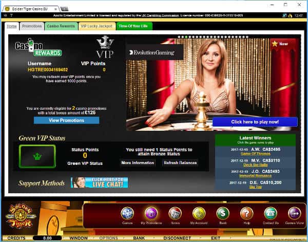 golden tiger live casino download client