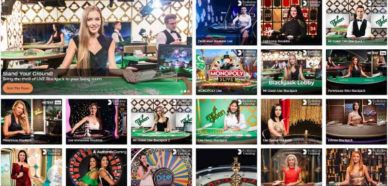 mrgreen live casino games lobby