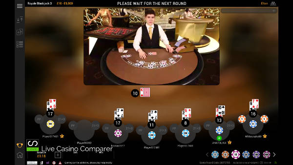 playtech live blackjack - Mixed screen