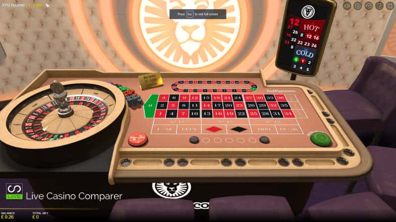 Evolution Gaming FPG Roulette Full table view