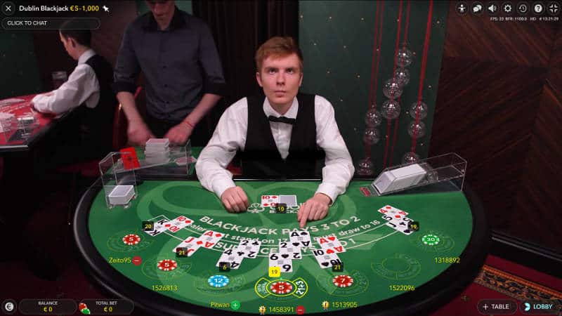 dublinbet dedicated blackjack table