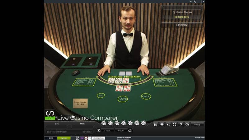 playtech live casino holdem original table