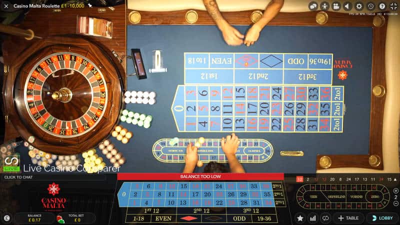 casino malta roulette overhead view