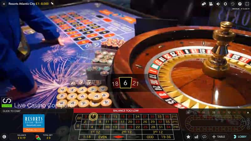 Atlantic City Resorts Roulette result