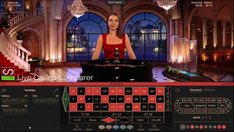 NetEnt Live Casino Studio Cher in action on Live Roulette