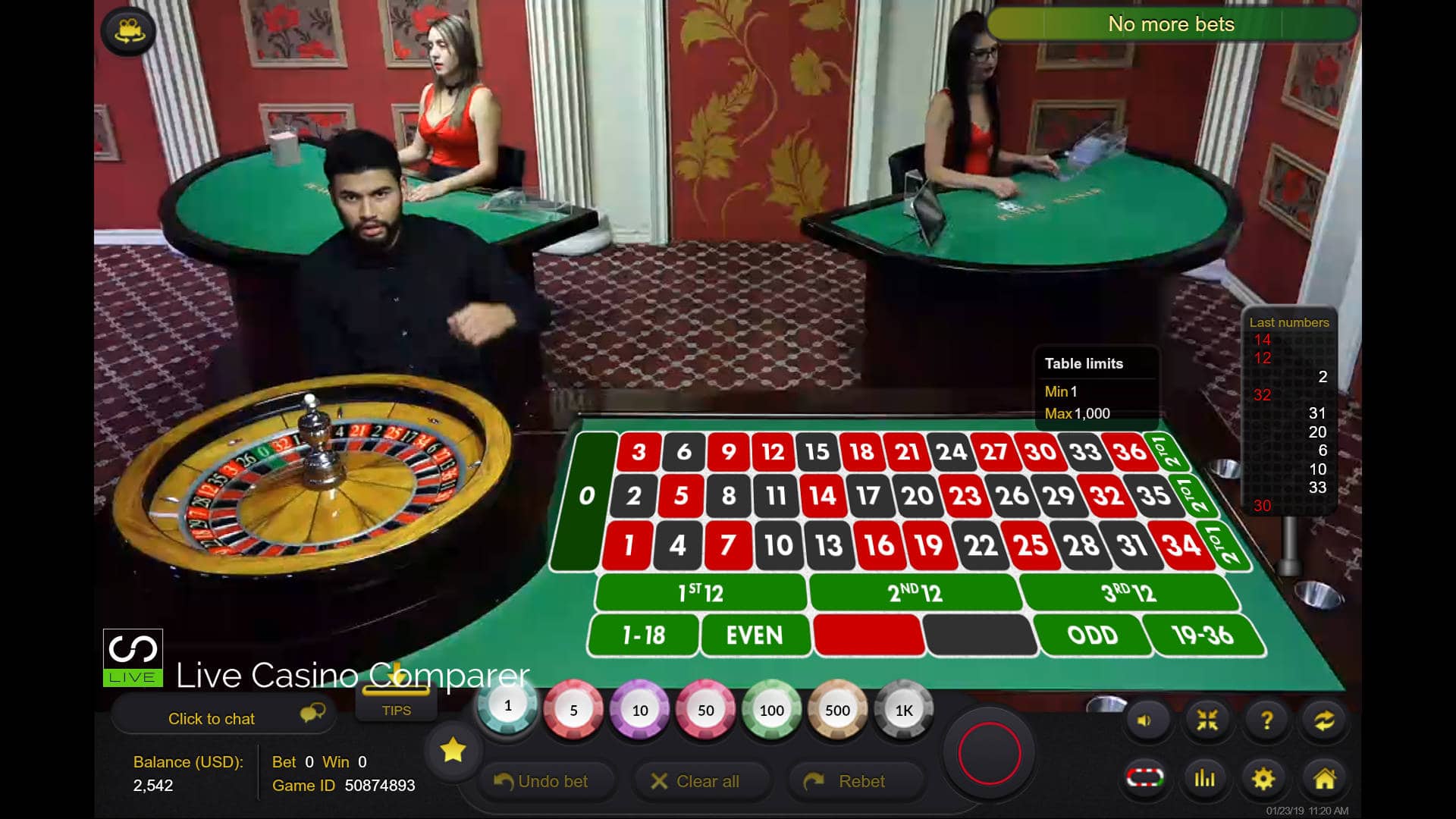 Ezugi roulette videos