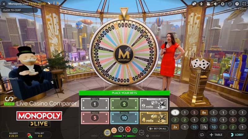 Monopoly Live wheel