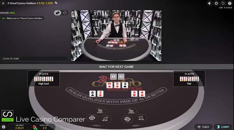 2 hand casino holdem mixed mode